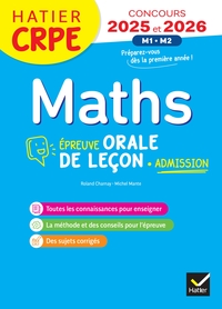 MATHEMATIQUES - CRPE 2025 - EPREUVE ORALE D'ADMISSION