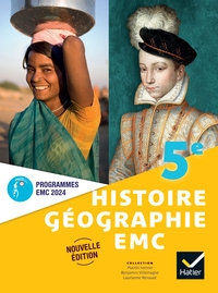 Histoire-Géographie-EMC 5e - Ed. 2024 - Livre élève
