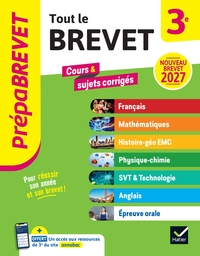 Prépabrevet - Tout le brevet 2027 - 3e (toutes les matières)