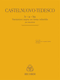 B-A-BA (VARIAZIONI SOPRA UN TEMA INFANTILE) PIANO