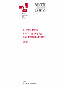 LISTE DES ARCHIVISTES PALEOGRAPHES 2020
