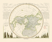 CARTE  LIGNES ISOTHERMES - GEOGRAPHIE NOSTALGIQUE