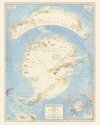 CARTE  ANTARCTIQUE - GEOGRAPHIE NOSTALGIQUE