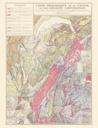 CARTE -  CARTE GEOLOGIQUE DE LA SAVOIE - GEOGRAPHIE NOSTALGI