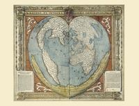 Carte – Mappemonde en forme de cœur
