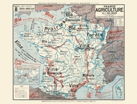 CARTE - FRANCE. AGRICULTURE
