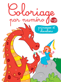 Princesses et chevaliers coloriage par numéro 1-20