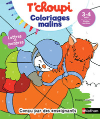 T'choupi Lettres et nombres 3-4ans petite section - Coloriages malins