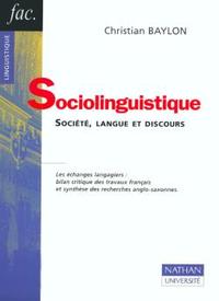 Sociolinguistique - Société, langue et discours