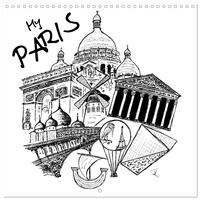 My PARIS (Calendrier mural carré 2026 30x30 cm) Calendrier double avec une page pour vos prises de notes