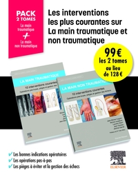 La main traumatique / La main non traumatique - 10 interventions courantes - Pack 2 tomes