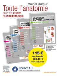 ANATOMIE DE L'APPAREIL LOCOMOTEUR. ANATOMIE DES ORGANES ET DES VISCERES. PACK DES 4 TOMES - ANAT ORG