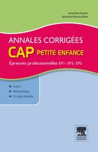 Annales corrigées CAP petite enfance Epreuves professionnelles