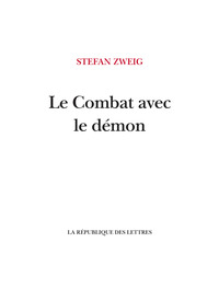 LE COMBAT AVEC LE DEMON - KLEIST, HOLDERLIN, NIETZSCHE