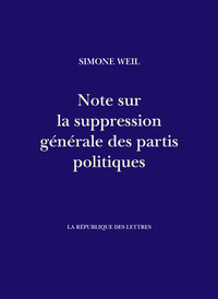 Note sur la suppression générale des partis politiques