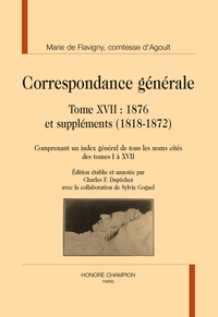 Correspondance générale T17 : 1876