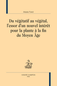 Du végétatif au végétal,