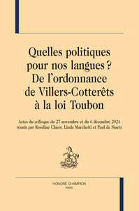 Quelles politiques pour nos langues ?