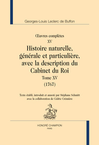 OEUVRES COMPLETES T15. HISTOIRE NATURELLE T15 (1767).