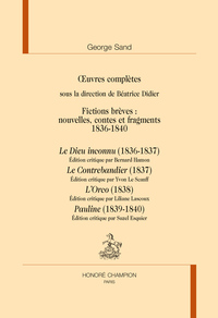 FICTIONS BRÈVES 1836-1840