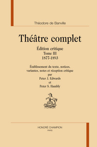 Théâtre complet - édition critique