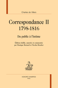 Correspondance T2 1798-1816