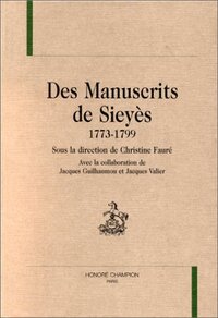 Des manuscrits de Sieyès, 1773-1799