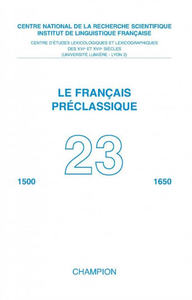 Le français préclassique n°23 - 2021
