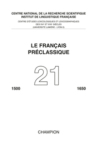 LE FRANÇAIS PRÉCLASSIQUE N.21 2019