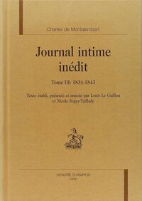 Journal intime inédit T3 : 1834-1843