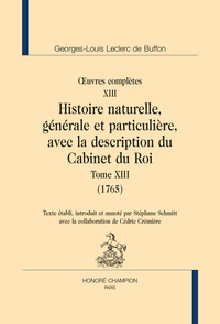 ŒUVRES COMPLÈTES T13. HISTOIRE NATURELLE T13 (1765).