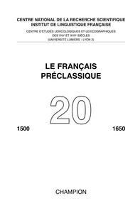 LE FRANÇAIS PRÉCLASSIQUE N.20 2018