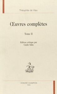 Œuvres complètes T2. Seconde Partie. Première Journée,  Poésies,