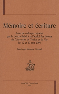 Mémoire et écriture