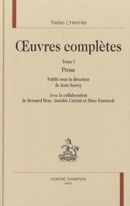 Oeuvres complètes T1 : Prose