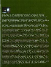 Histoire d'une Representation