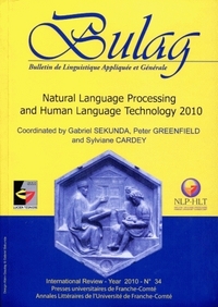 BULAG N 34/ 2010. NATURAL LANGUAGE PROCESSING AND HUMAN LANGUAGE TECH NOLOGY