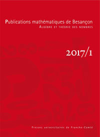 Publications mathématiques de Besançon, 2017/1