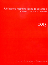 PUBLICATIONS MATHEMATIQUES DE BESANCON 2015