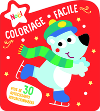 Coloriage facile : Ours sur patins