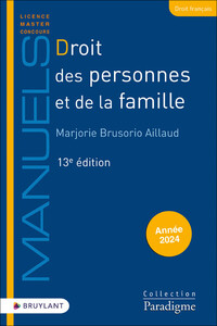 DROIT DES PERSONNES ET DE LA FAMILLE