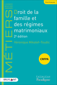 DROIT DE LA FAMILLE ET DES REGIMES MATRIMONIAUX