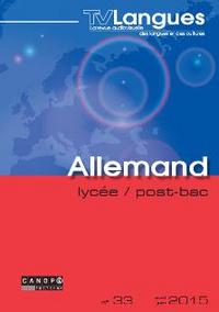 TVLANGUES ALLEMAND LYCEE N 33 AVRIL 2015