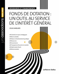 FONDS DE DOTATION : UN OUTIL AU SERVICE DE L'INTERET GENERAL - RESSOURCES ET FINANCEMENTS