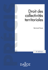 DROIT DES COLLECTIVITES TERRITORIALES 6ED