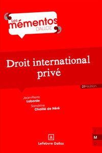 DROIT INTERNATIONAL PRIVE. 21E ED.