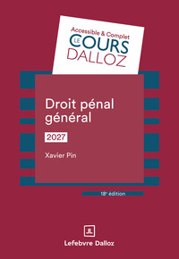 Droit pénal général 2027. 18e éd.