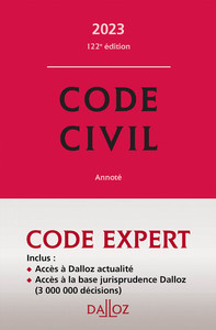 Code Dalloz Expert - Code civil 2023 20ed