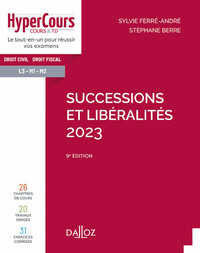 SUCCESSIONS ET LIBERALITES 2023 9ED