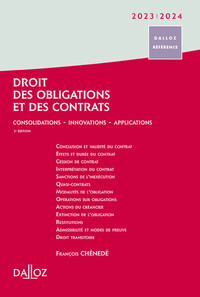 Droit des obligations et des contrats 2023/24 3ed